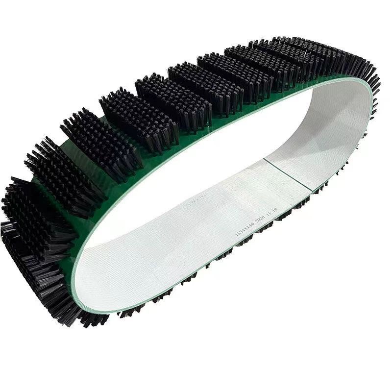 PVC industrial belt brush implanted with nylon filament